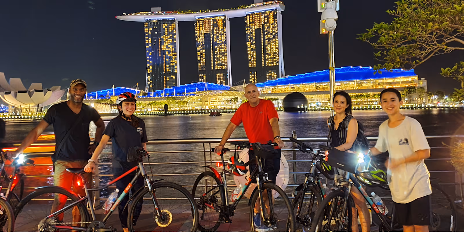 Cycling along the promenade