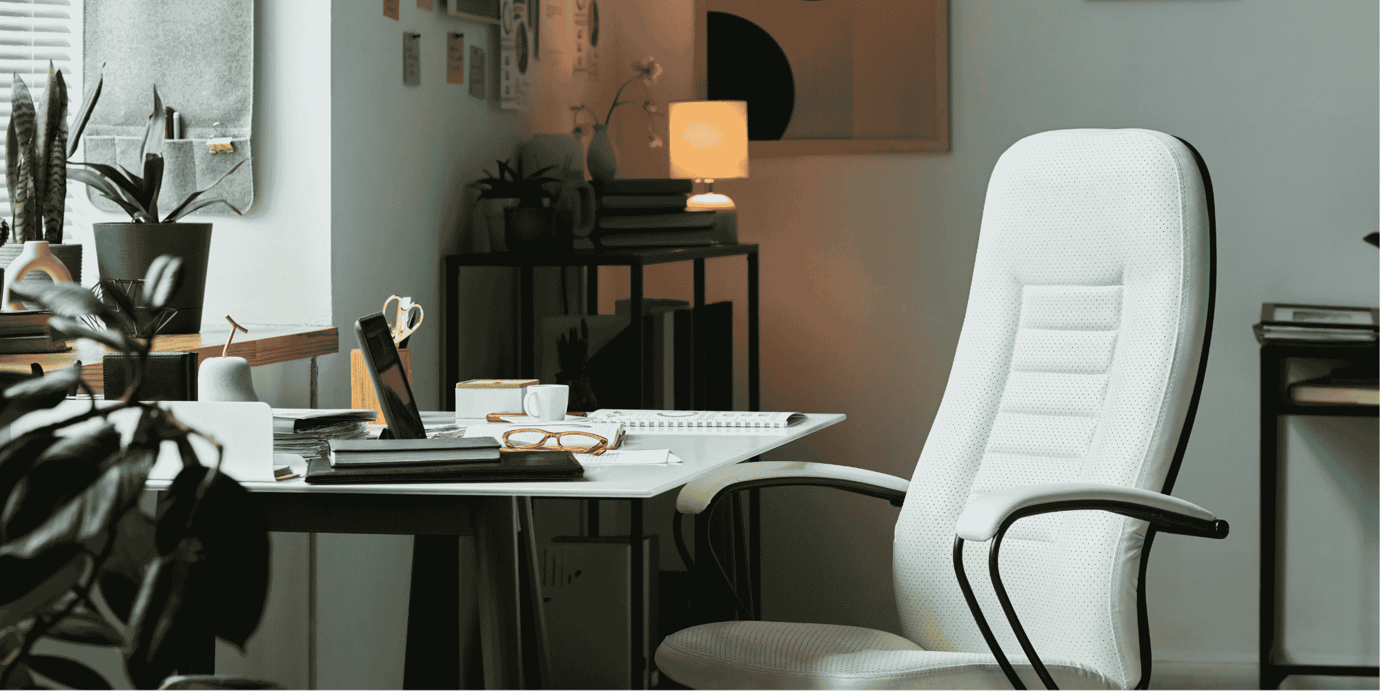 comfortable chair and adequate desk space