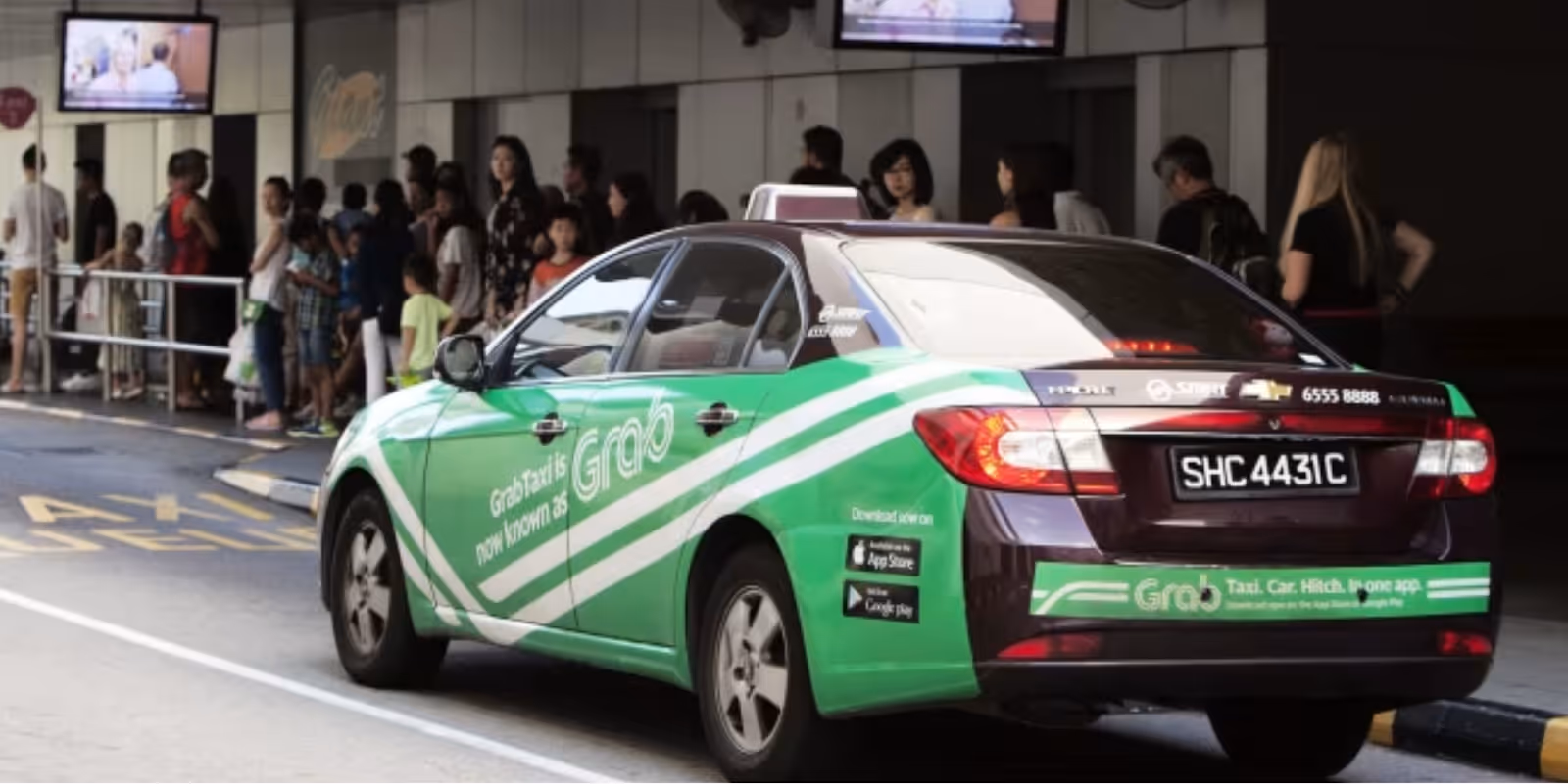 taking grab taxi at changi airport