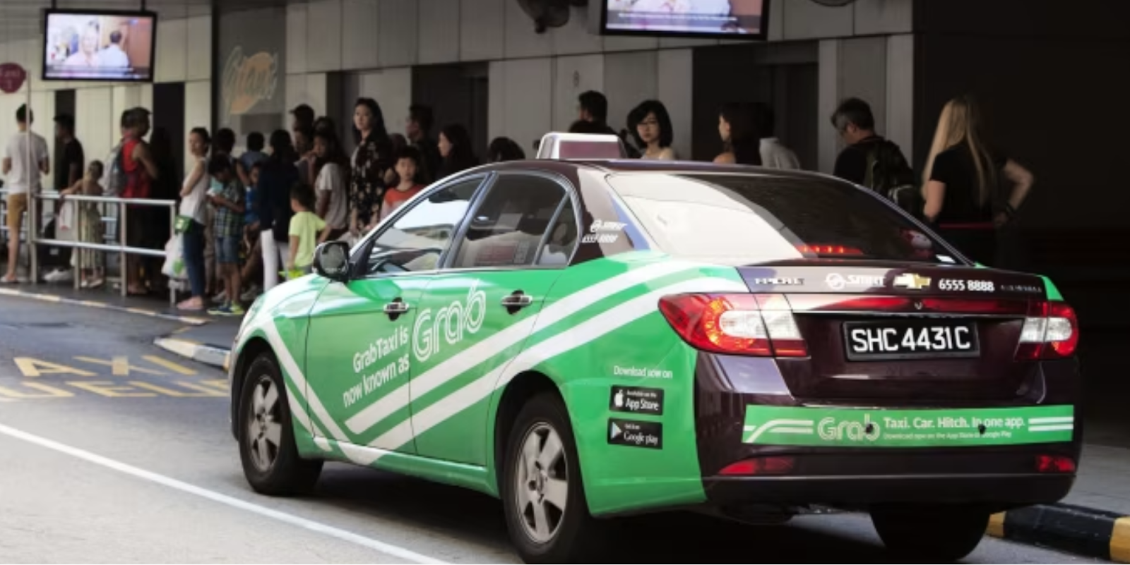 taking grab taxi at changi airport