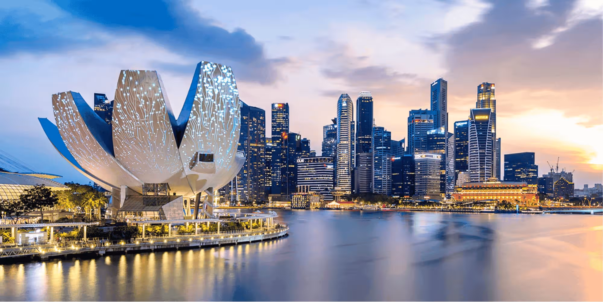 Marina Bay and its iconic skyline