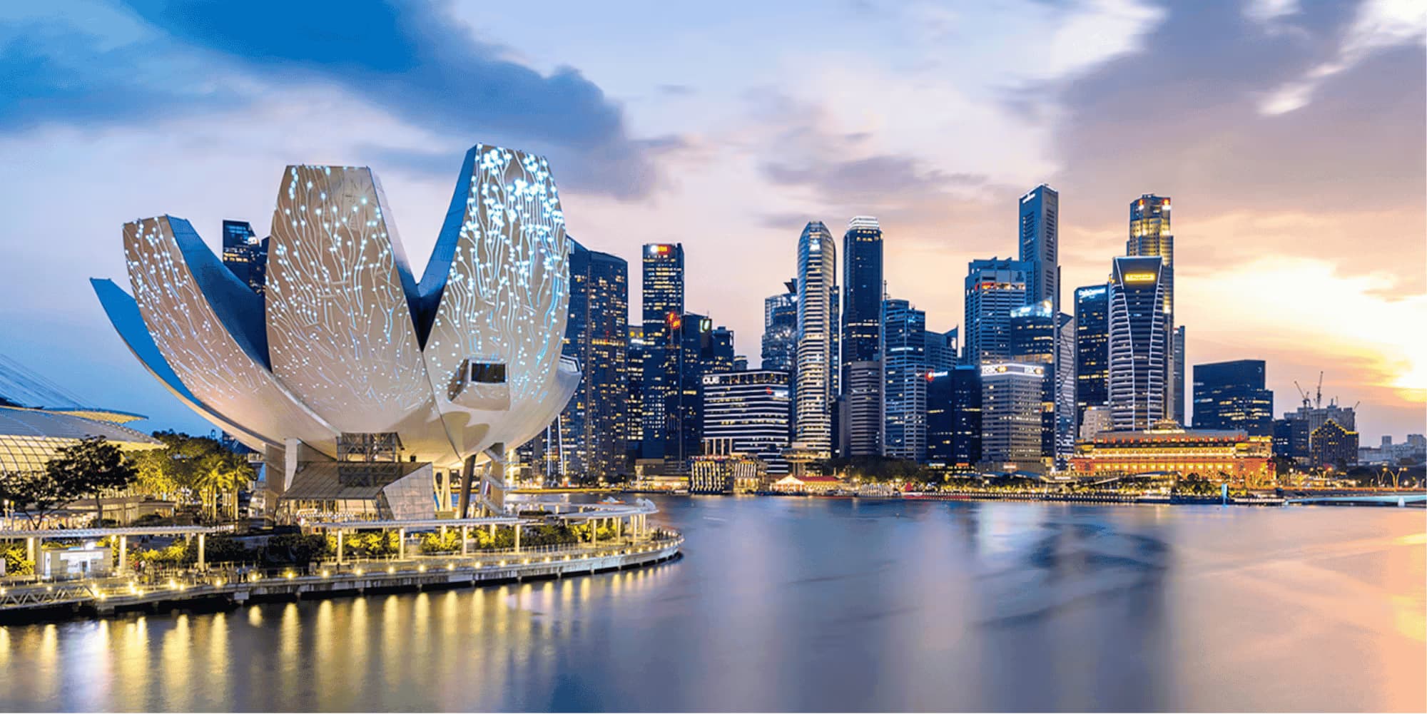 Marina Bay and its iconic skyline