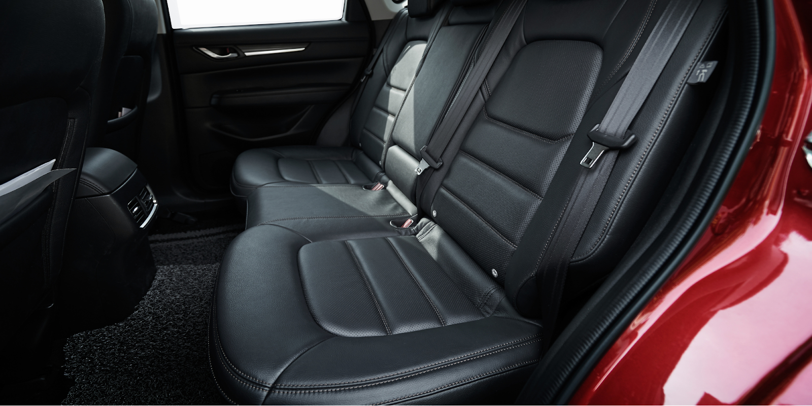 back seat of a private car