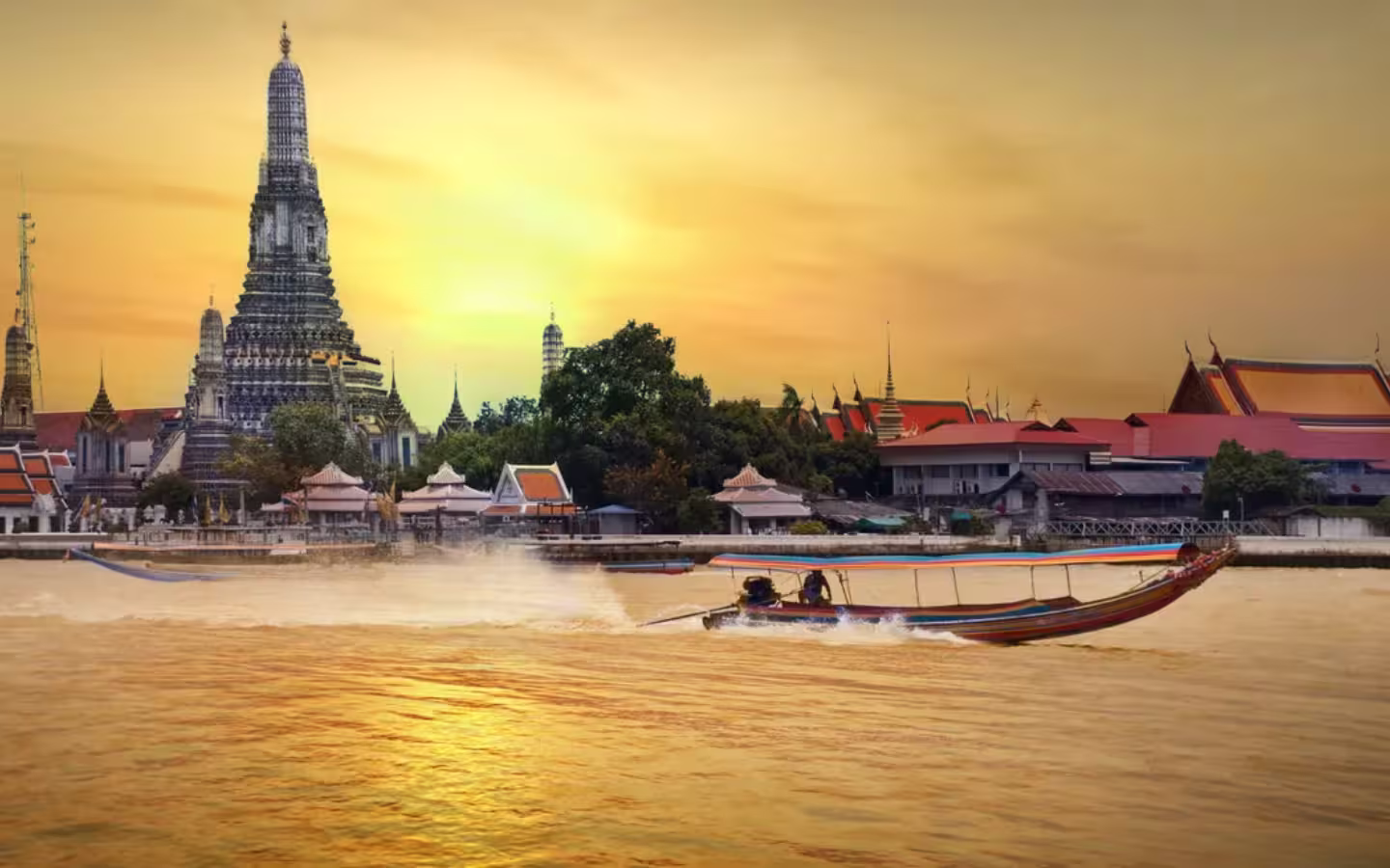 Chao Phraya river sunset