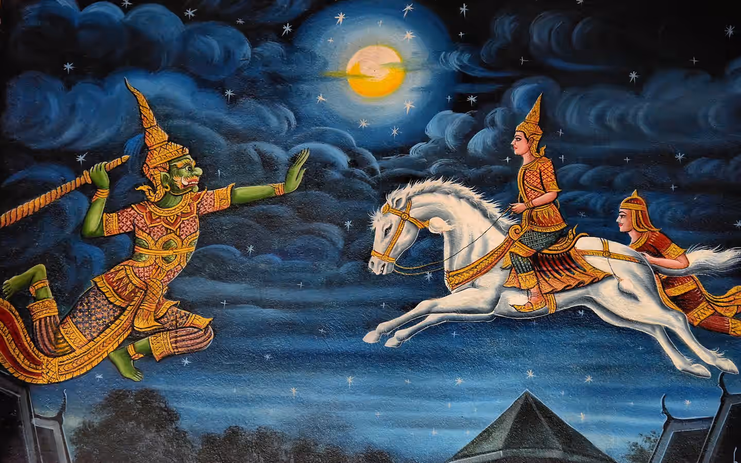 Ramakien mural paintings