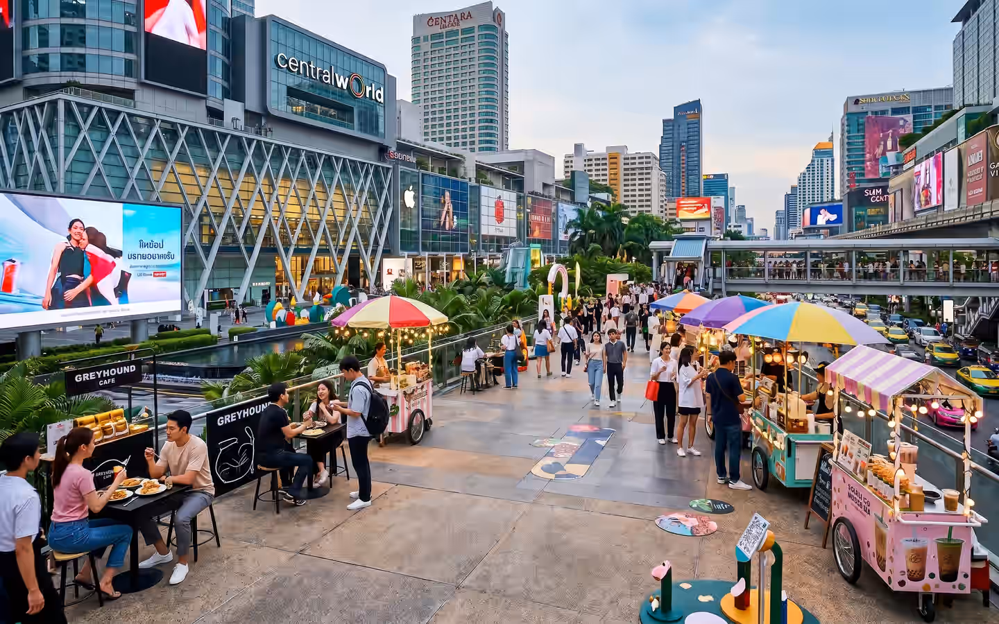 Bangkok shopping mall lifestyle scene