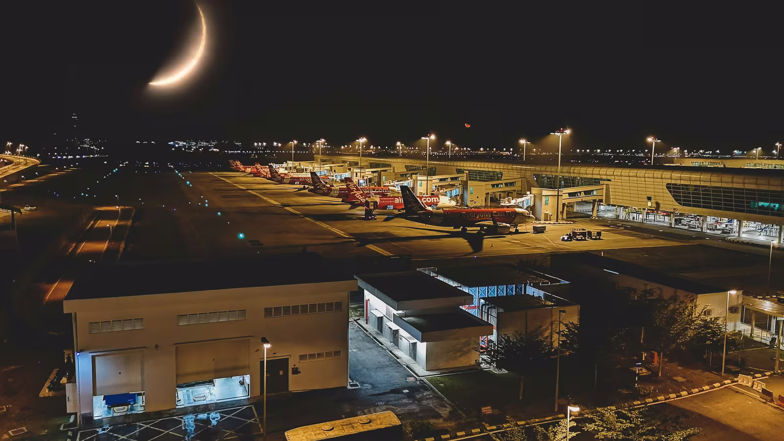 Kuala Lumpur International Airport KLIA2 at night
