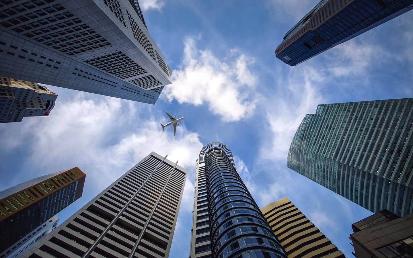 skyscrapers, singapore, city, sky, buildings, financial district, architecture, nature, urban, high rise buildings