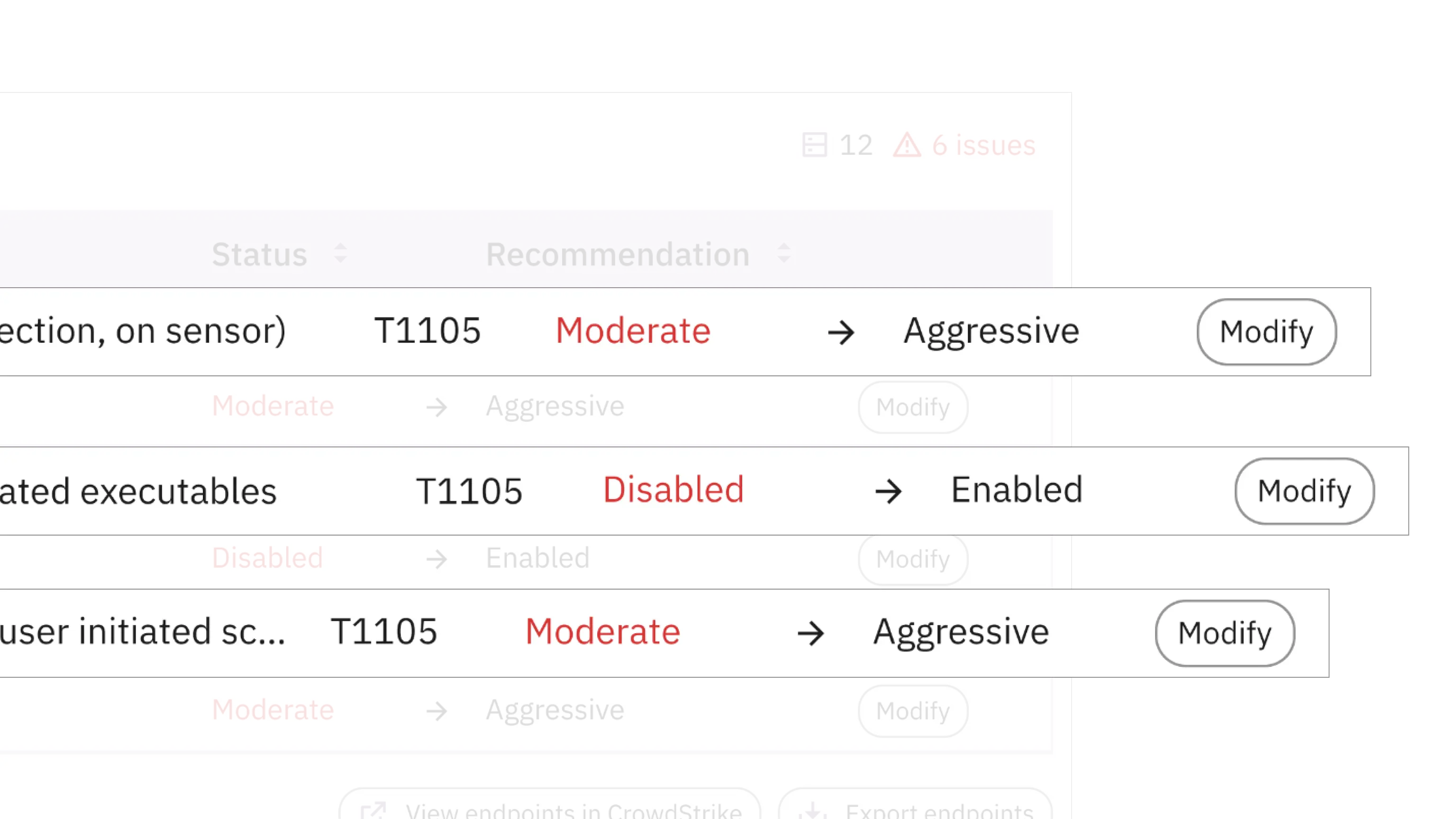 Prelude platform screenshot of modifying policy configurations