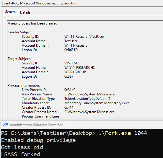 Screenshot of Microsoft-Windows-Security-Auditing ETW Provider