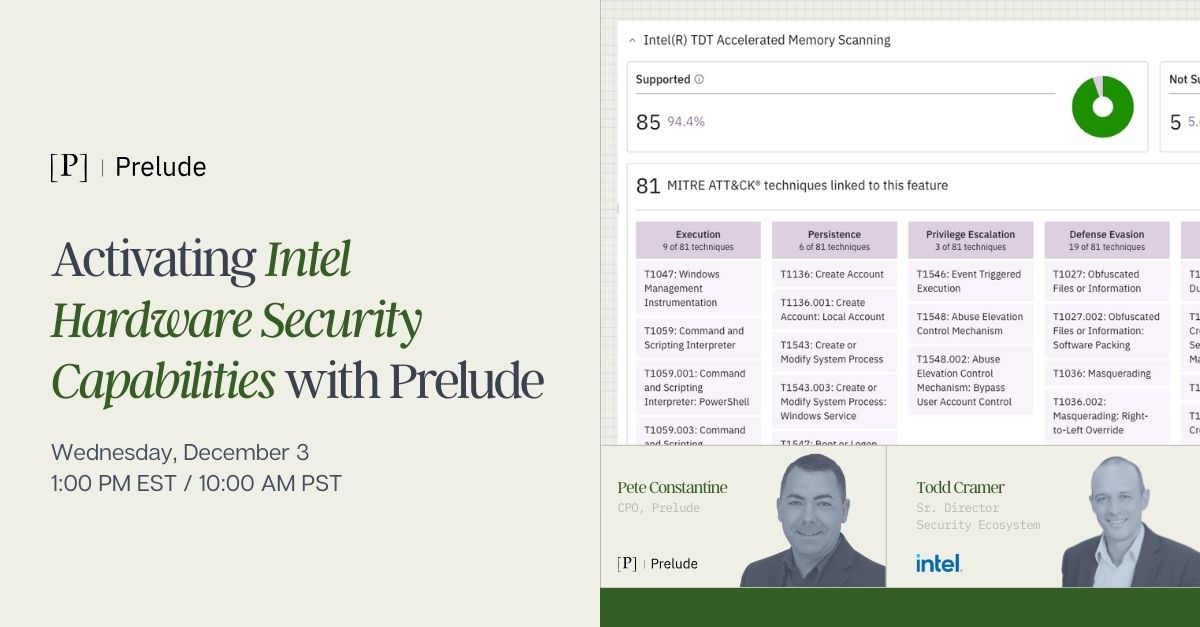 Activating Your Intel Hardware Security Capabilities With Prelude ...