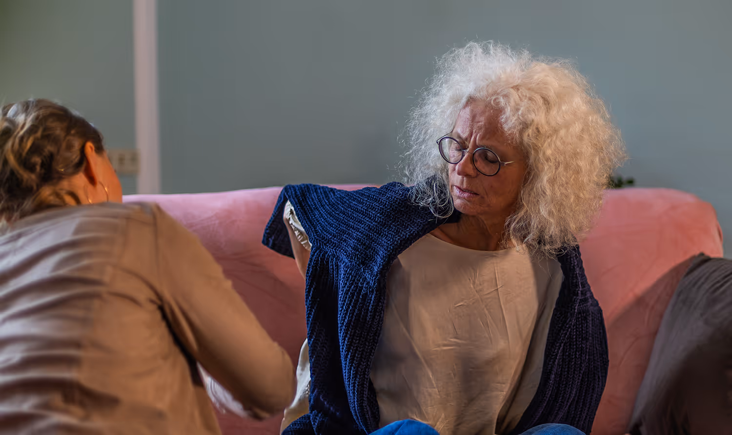 Patientin mit Schmerzen