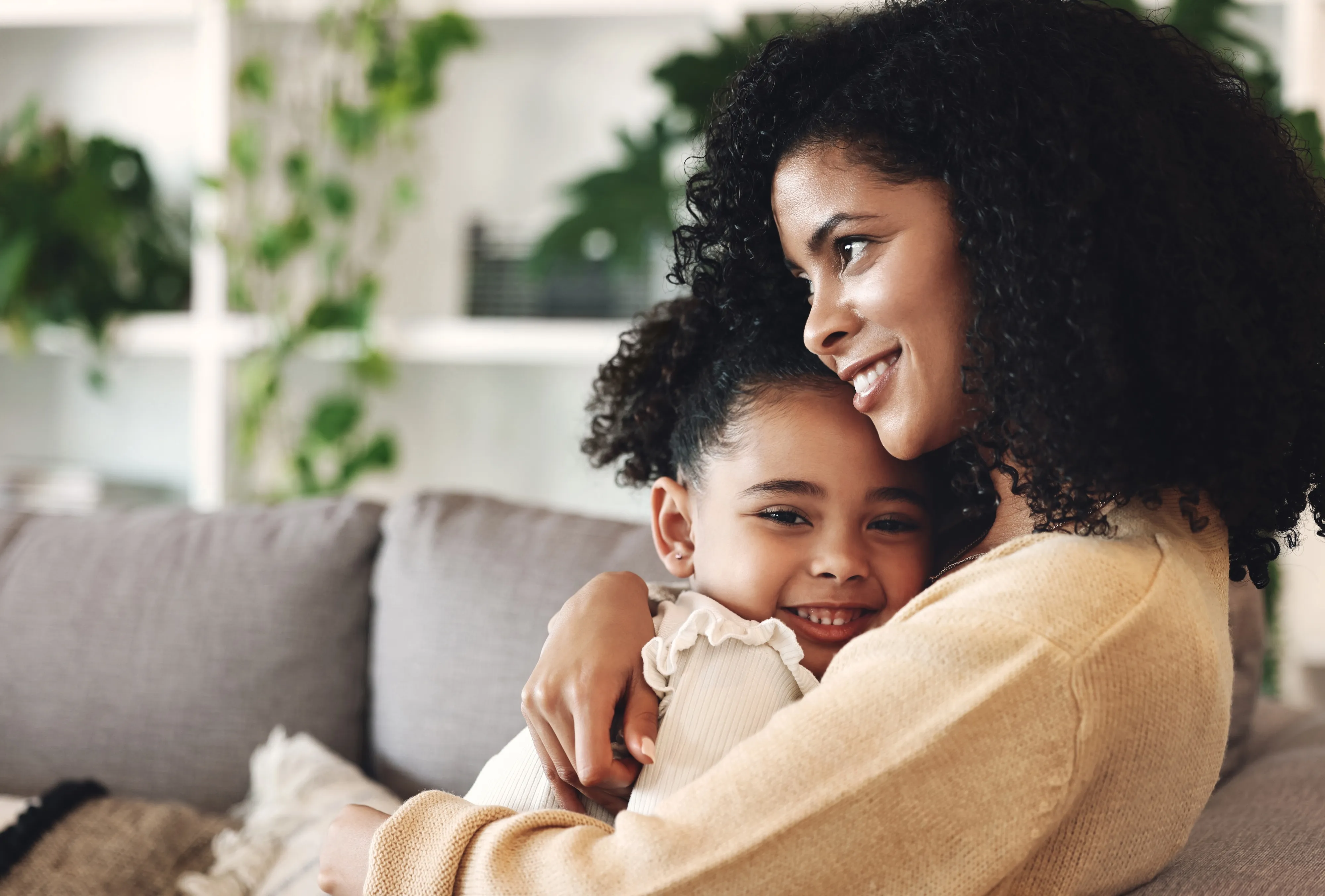Mom and Daughter Stock Photo