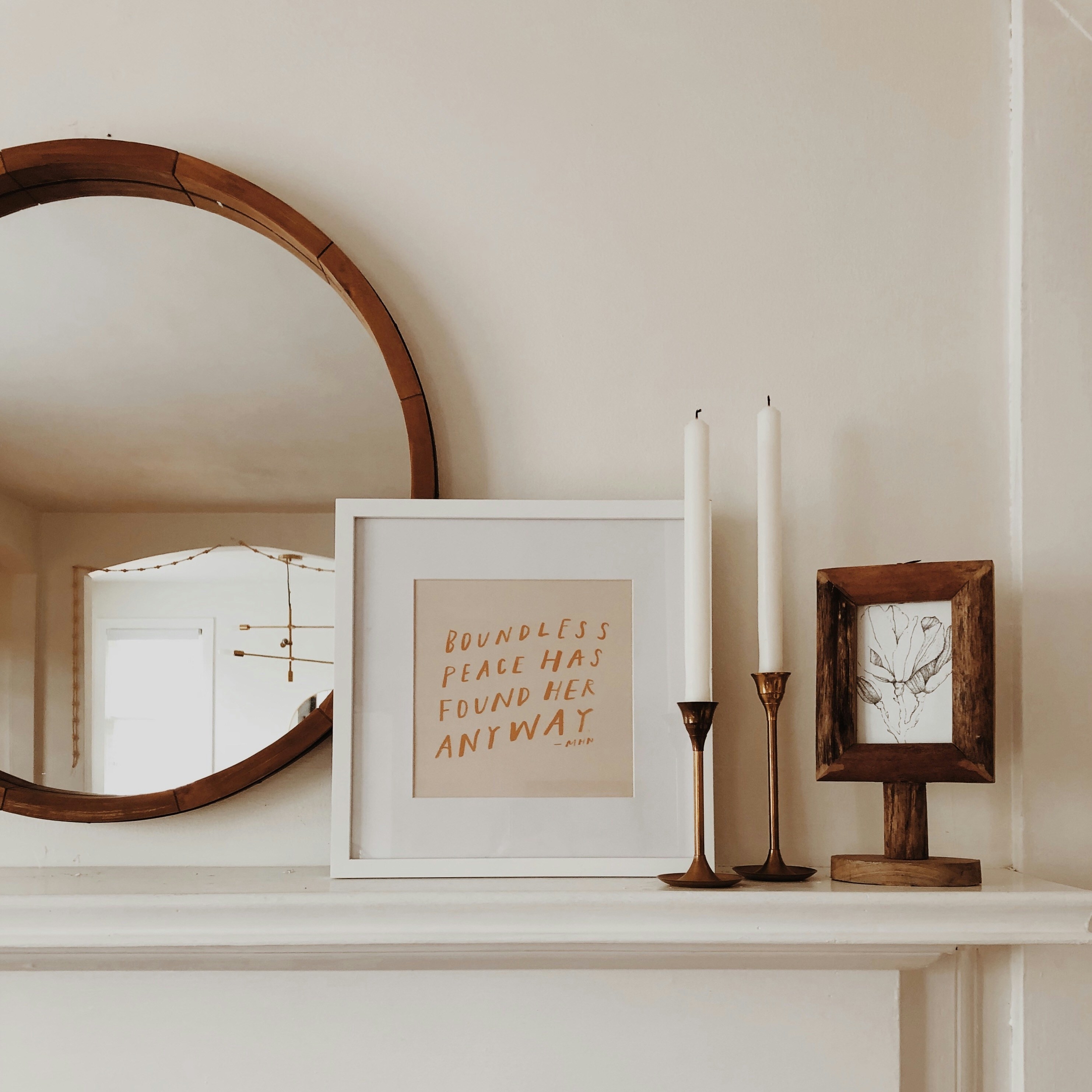 decor on wall stock image 
