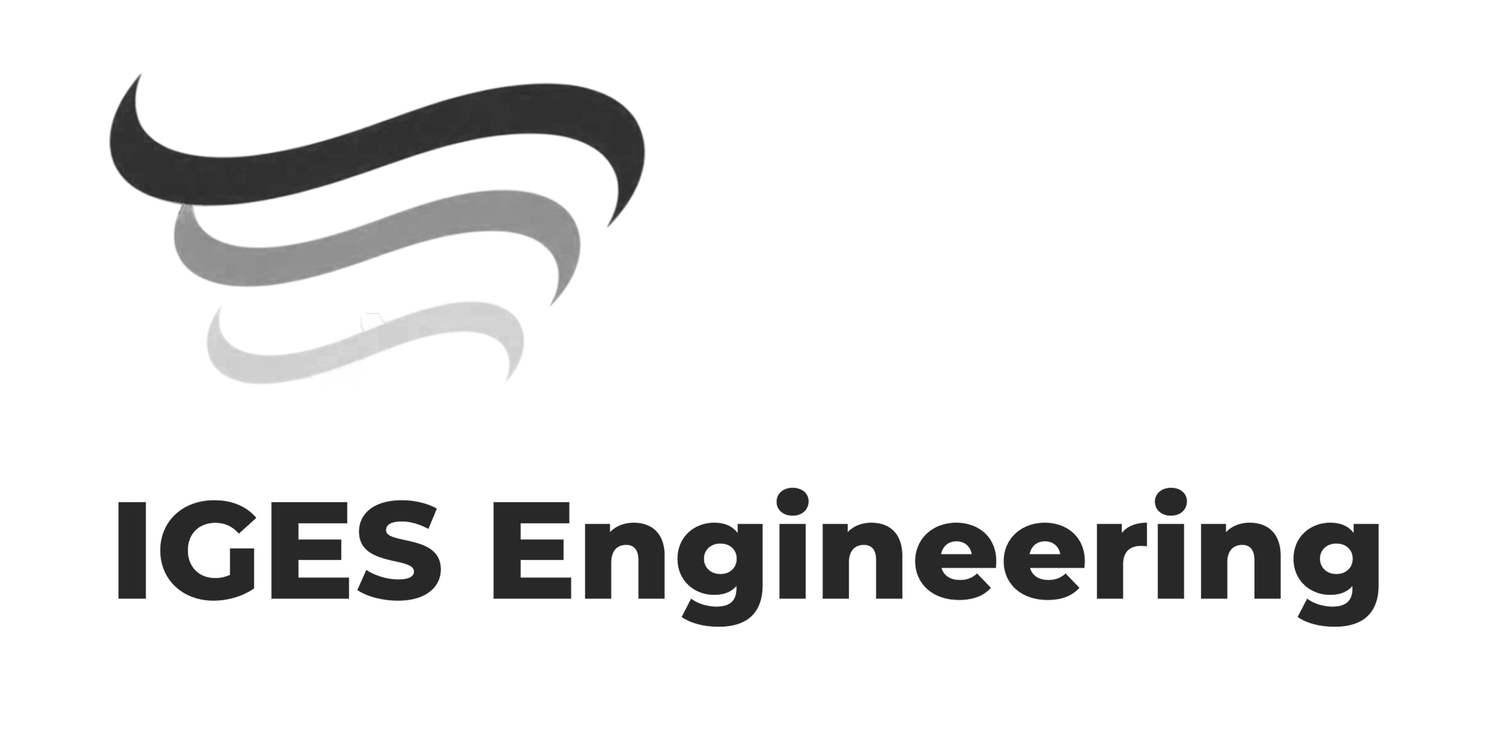 IGES Engineering logo black and White 