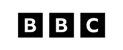 BBC logo with letters B, B, and C in black squares on a black background.