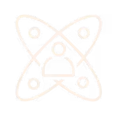 Icon representing a network of people, symbolising social connections or collaboration.