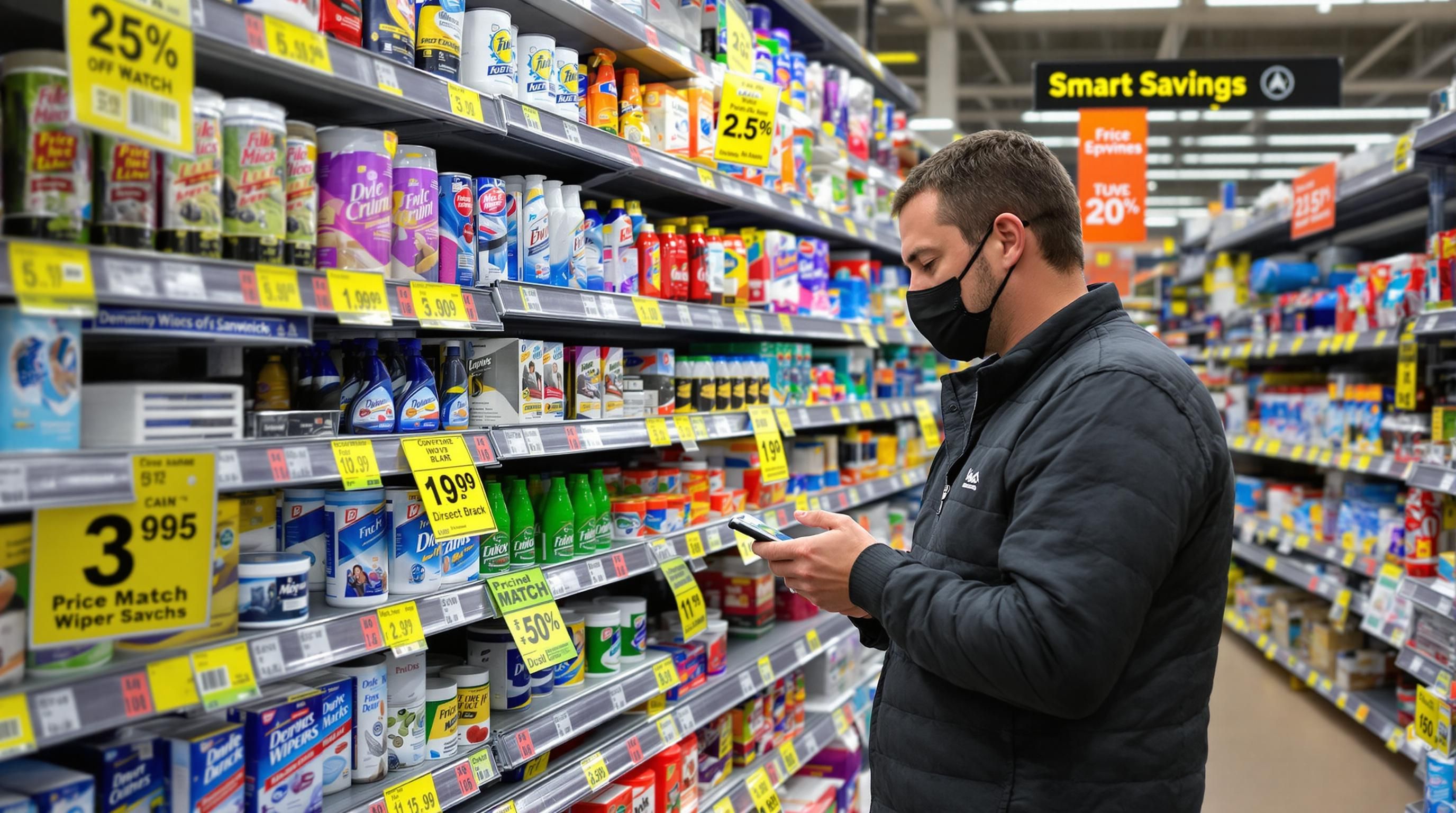 Customer shopping for discounted wiper blades at Utah auto parts store