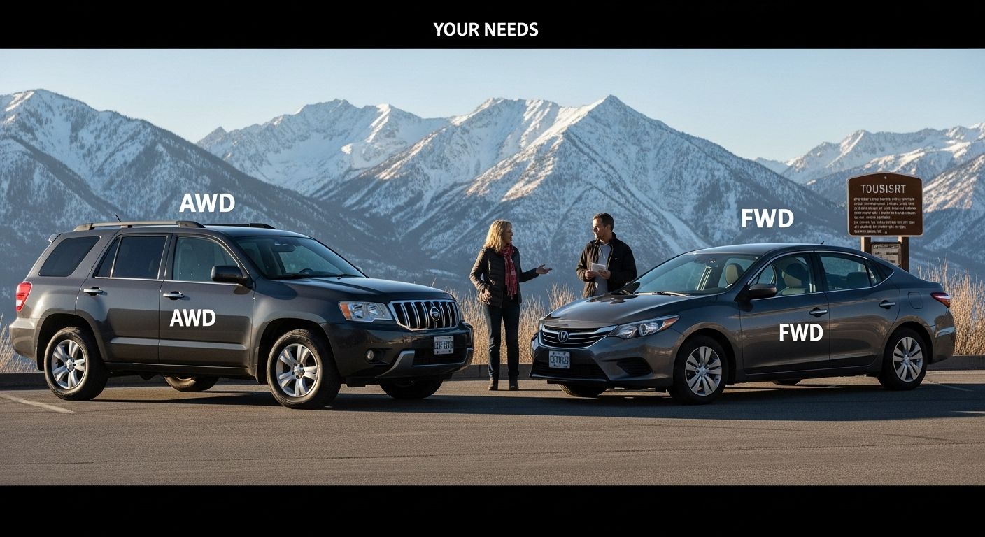 AWD FWD Utah mountain road