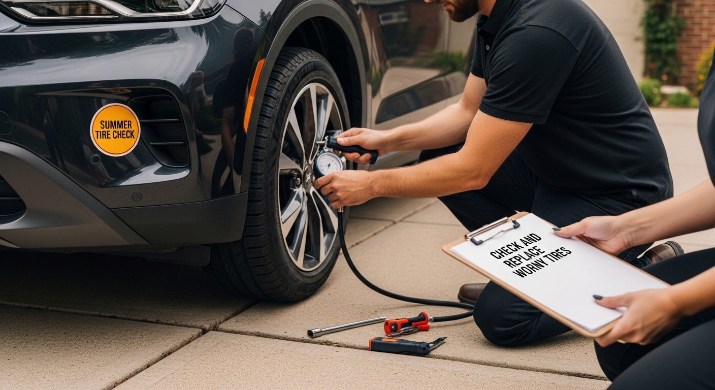 summer tire check, car maintenance
