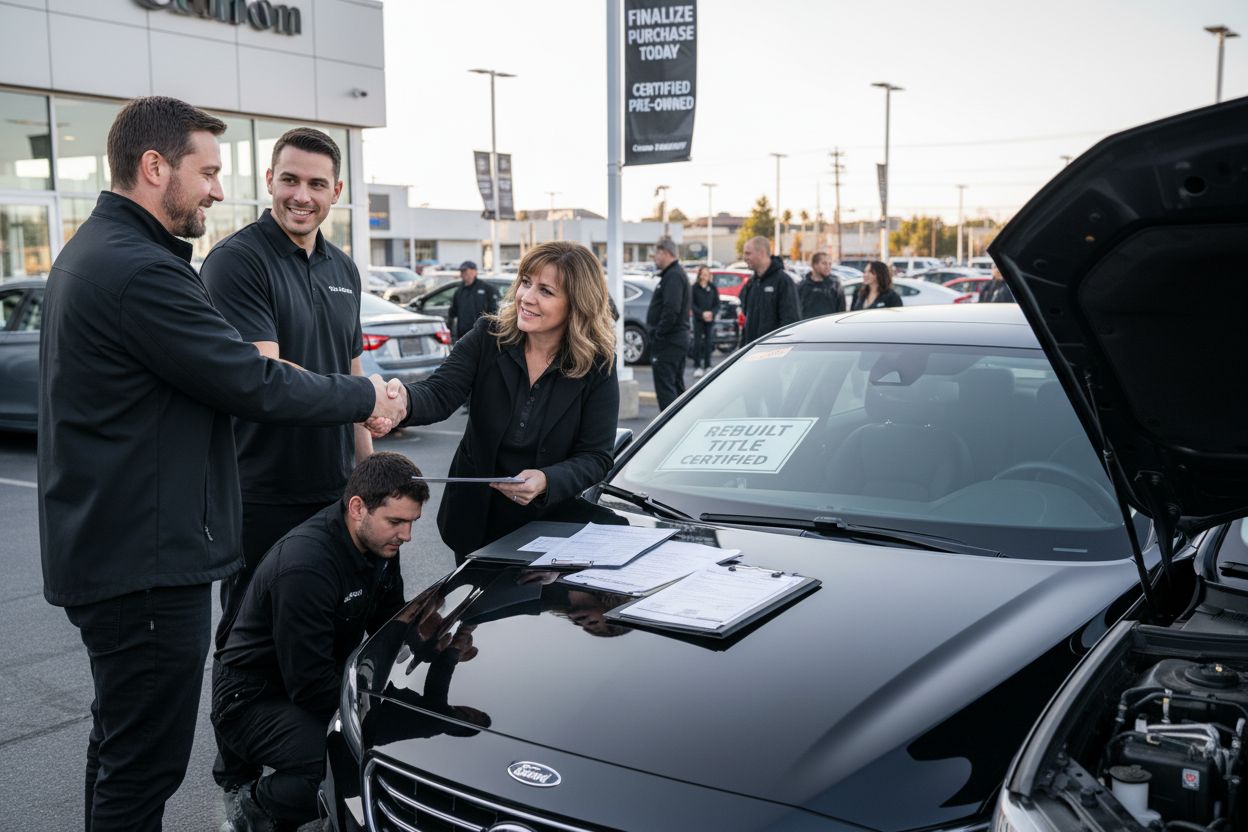 rebuilt car purchase dealership image