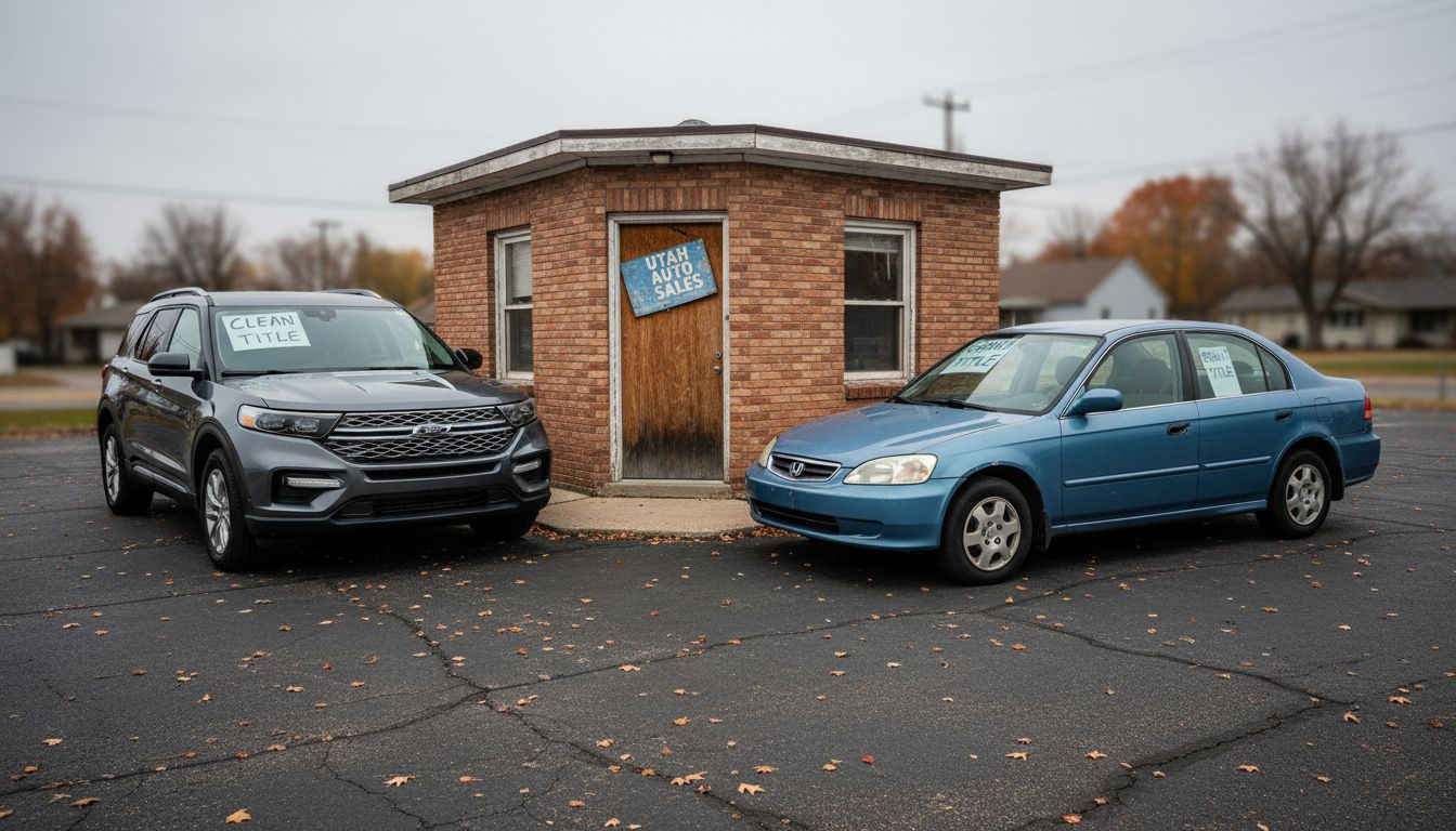 Side by side clean and rebuilt title cars