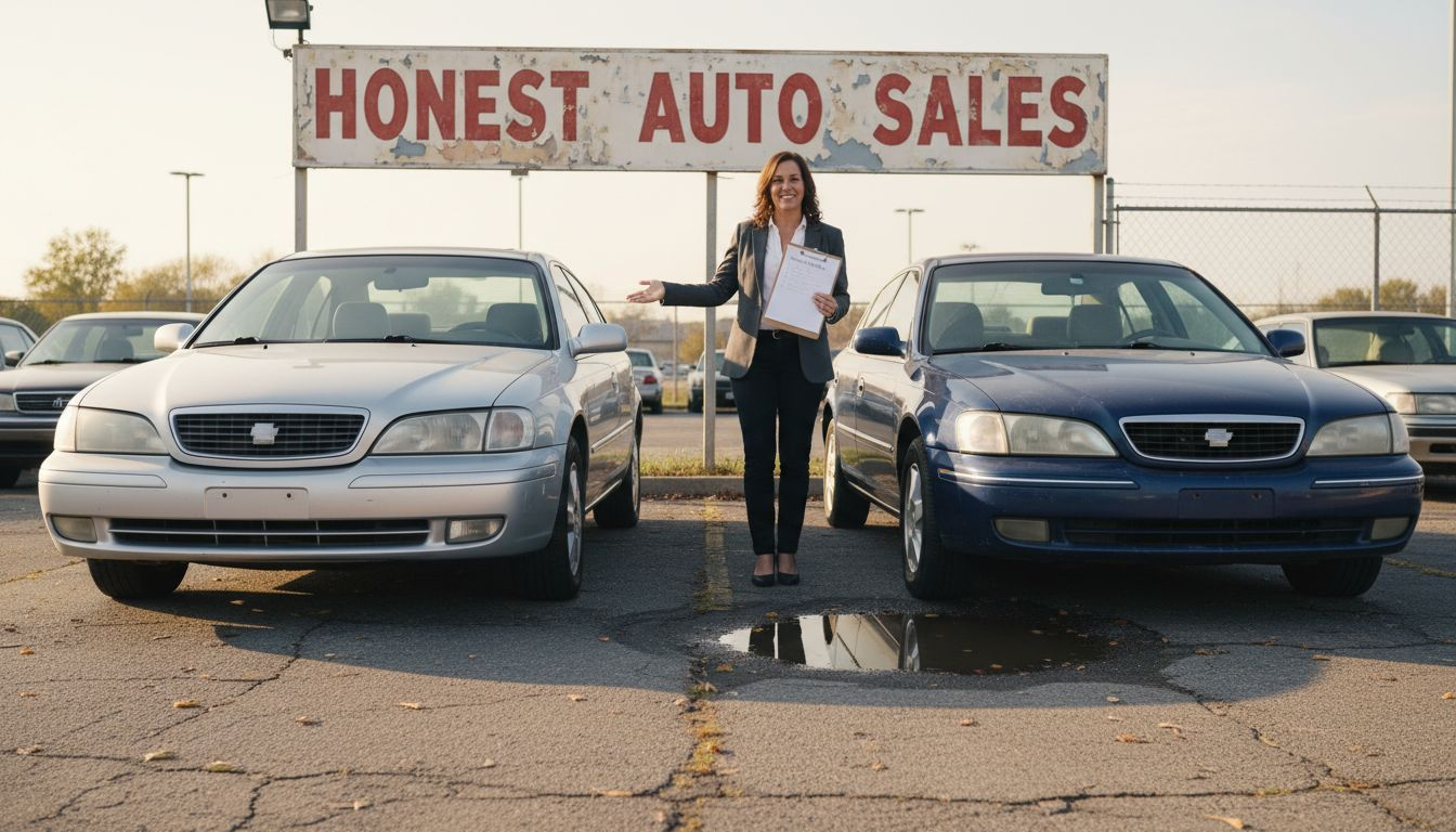 Two sedans dealer comparing title status