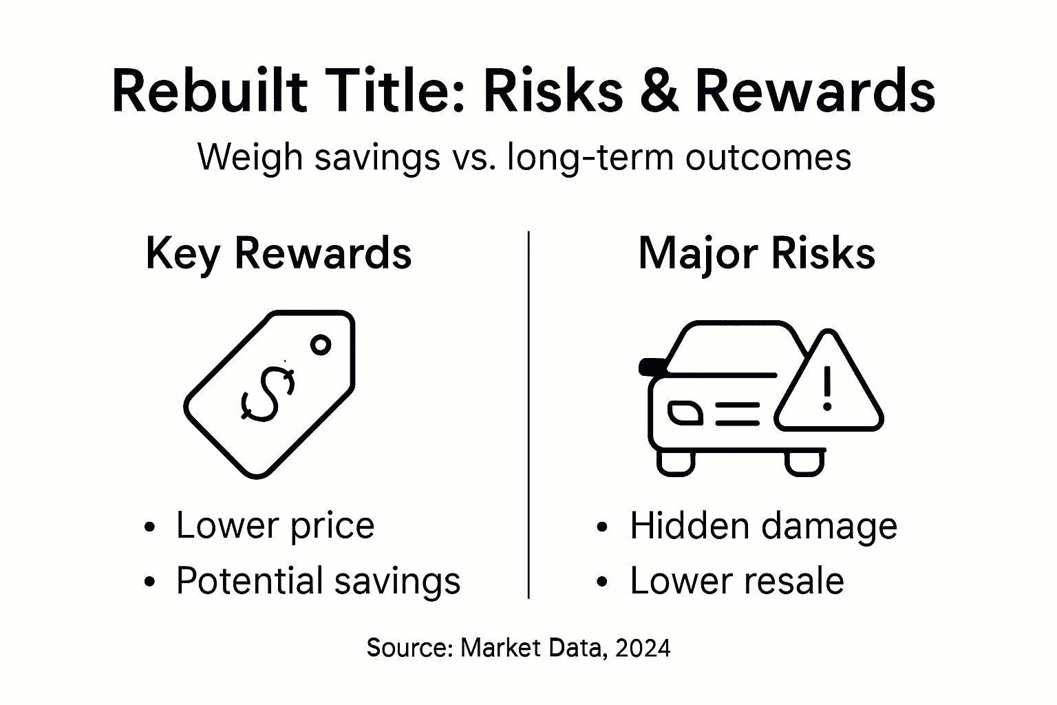 Infographic highlights key rebuilt title risks and rewards