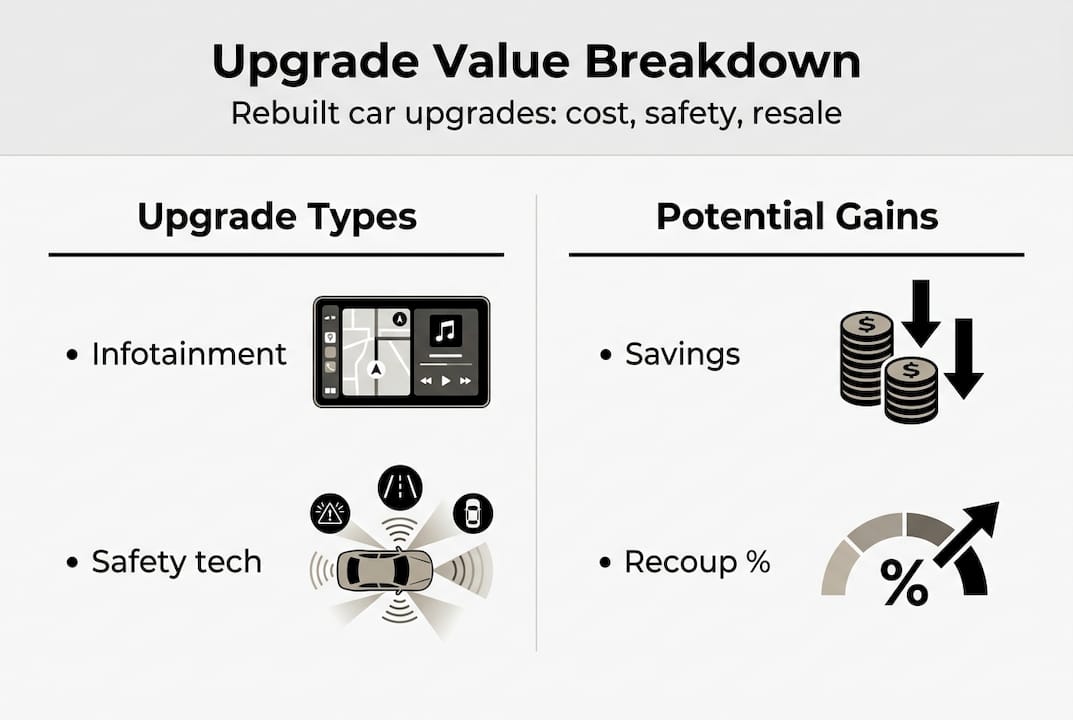 Infographic of rebuilt title upgrade costs and gains