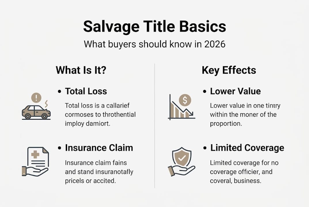 Infographic explaining salvage title basics