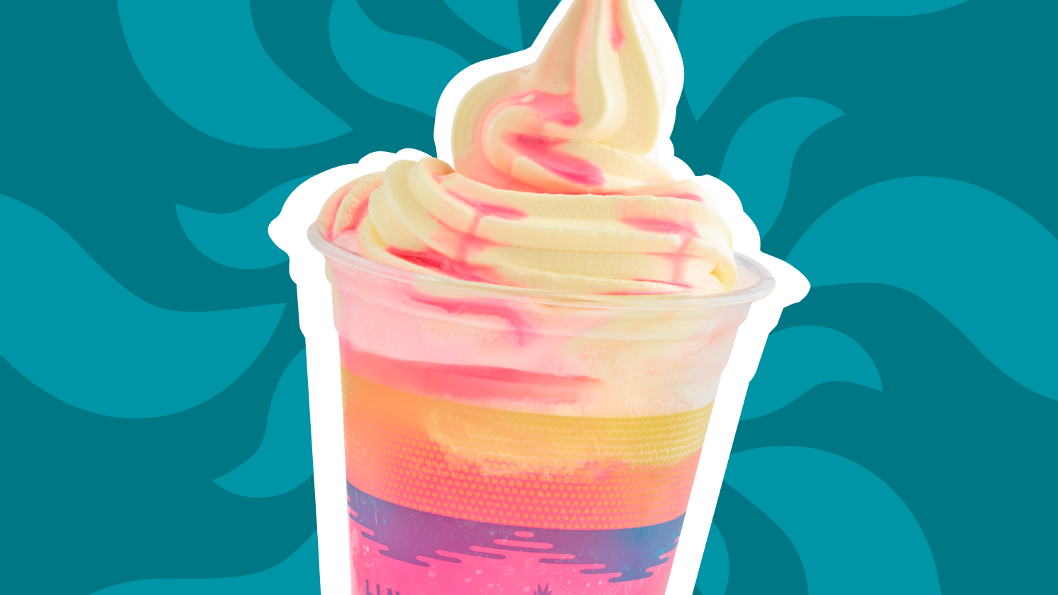A Pineapple Dragon Fruit float