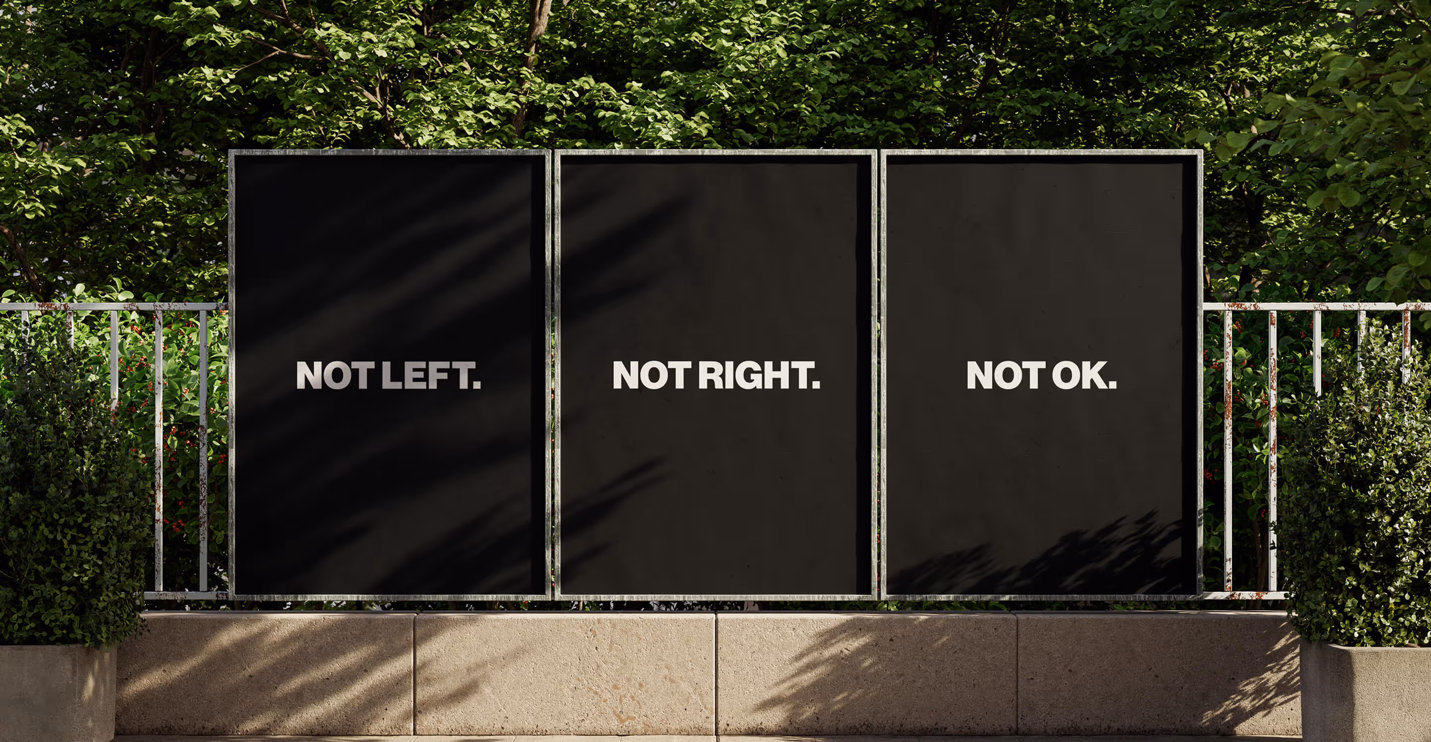 Not left. Not right. NOT OK.