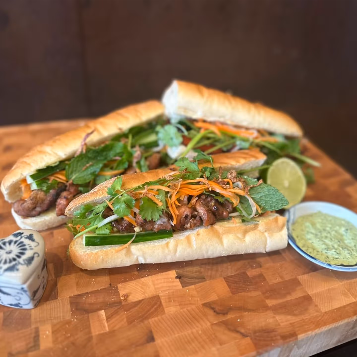 Bánh mì with pate / Vietnamese Sandwich with pate
