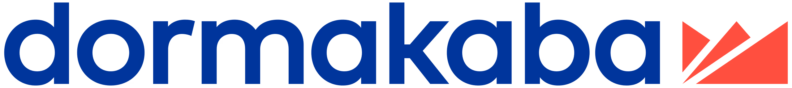 Dormakaba company logo with blue lowercase text and red geometric icon.