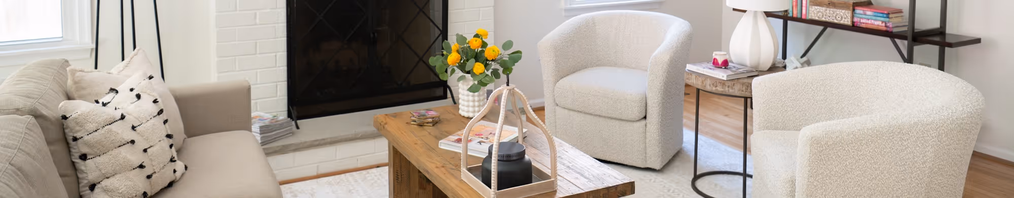 Living room furnishings interior design in Philadelphia