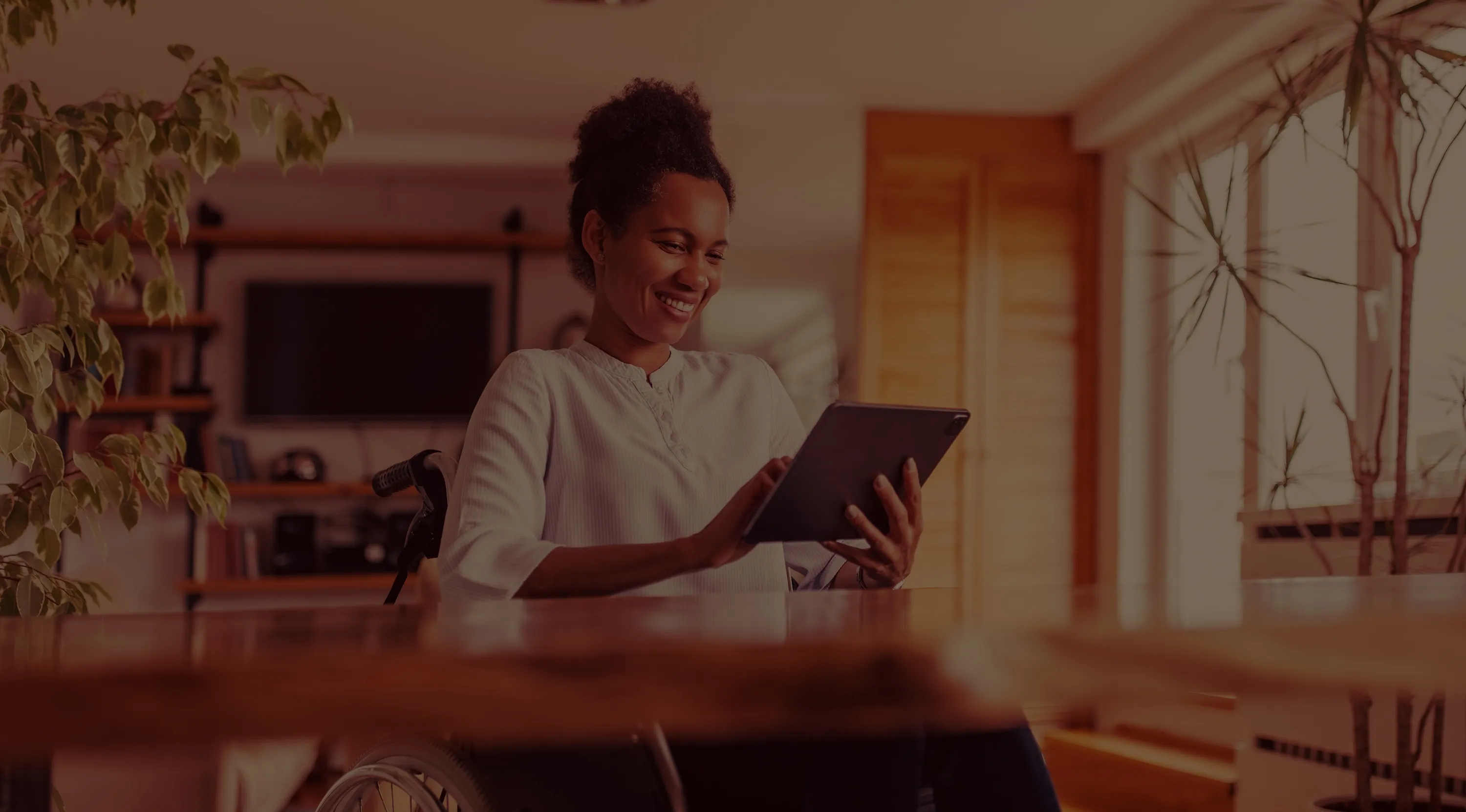 Woman on ipad