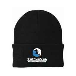 Top Level Soccer Black Beanie