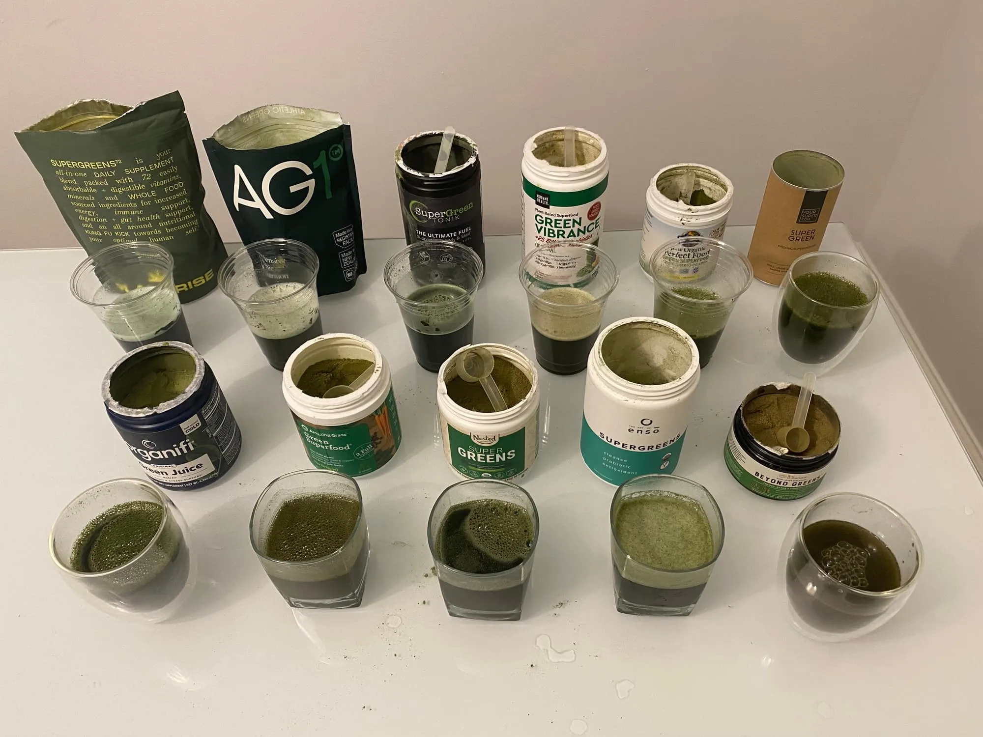 All the superfoods greens powder I tested