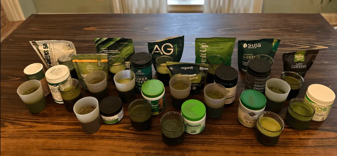 All the superfoods greens powder I tested