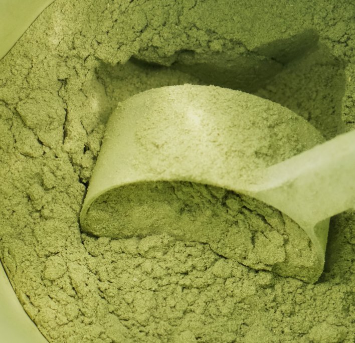 Superfoods like leafy greens, cereal grasses, algae