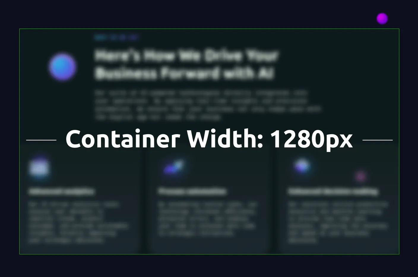 A Style-Guide Showcase of a typical 1280 pixel container for web deisgns