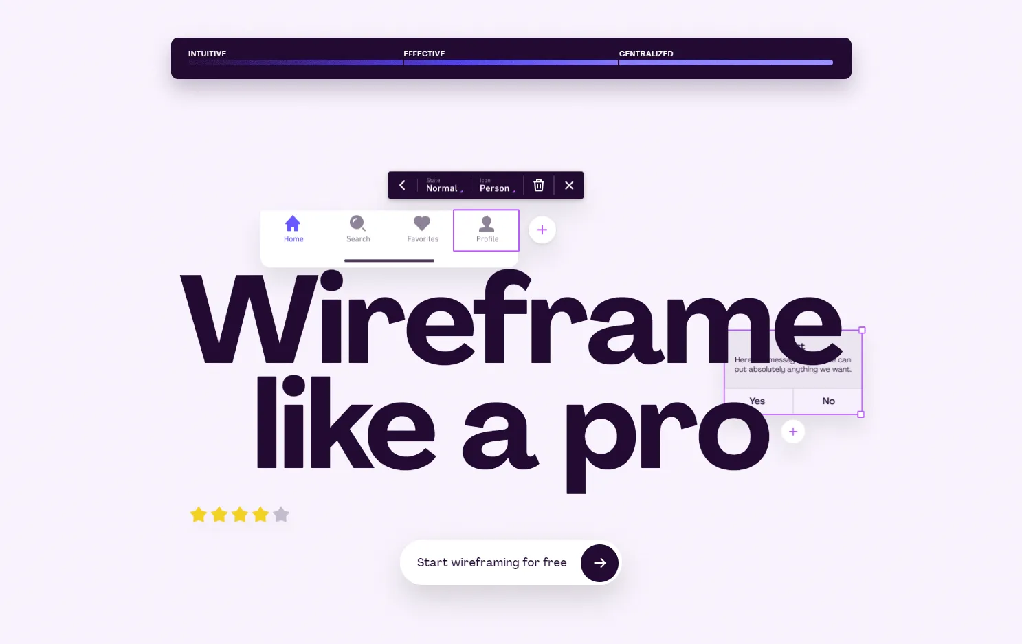 A beautiful design that says Wireframe Like a Pro
