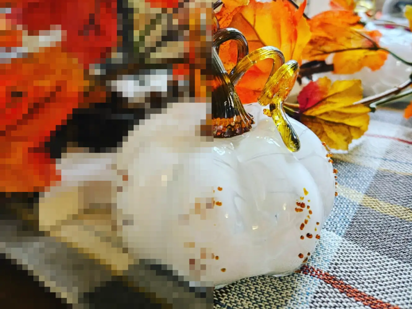 A pixelated version of an images versus a clear quality image