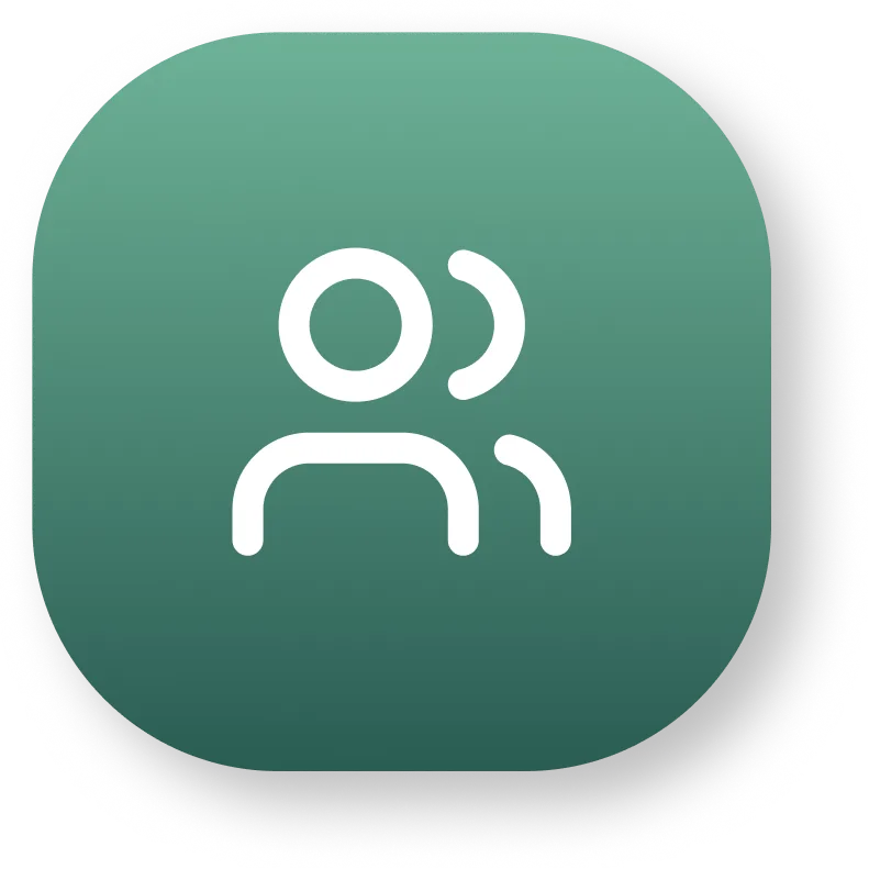 Group icon for teams, users, patients, or shared access.