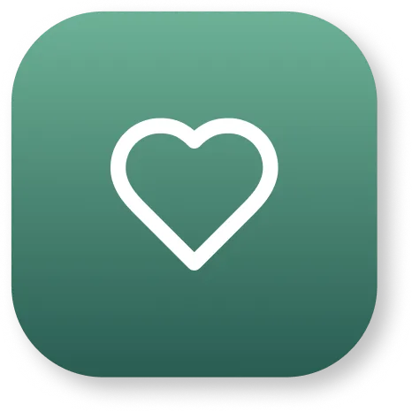 Heart icon for health, wellness, or personalized care.