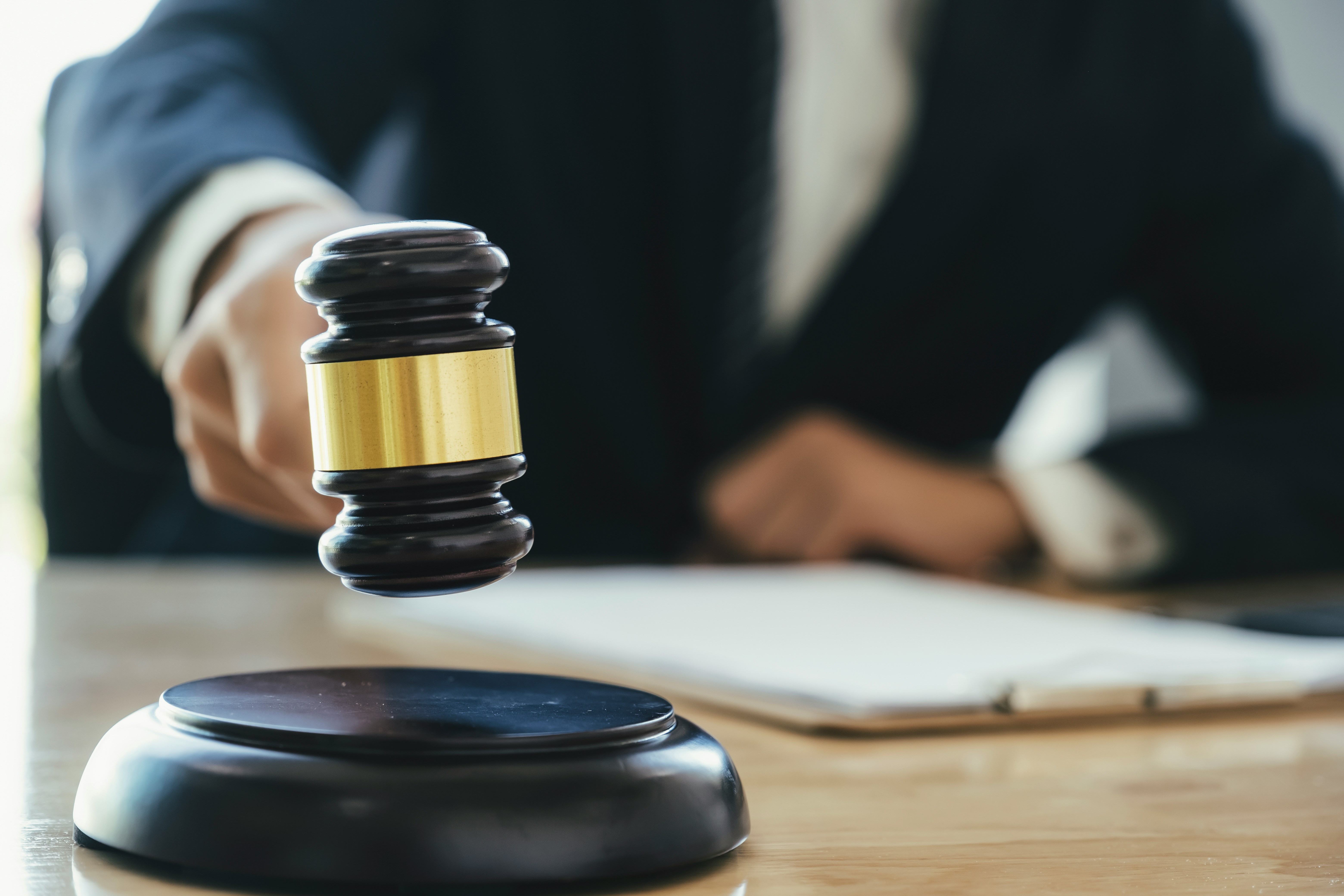 judge with a mallet
