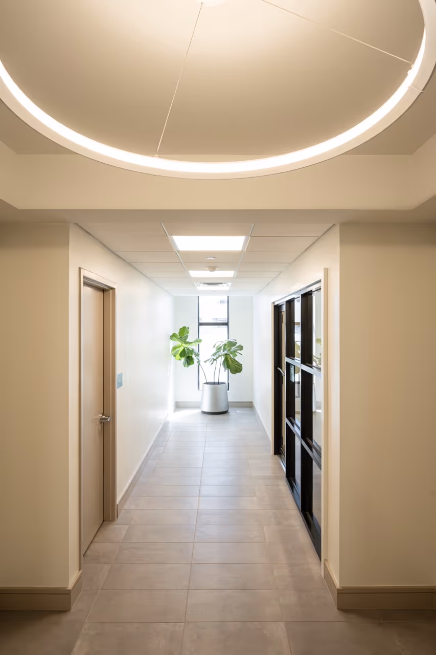 Interior view of completed Joe Pinder Administration Building in Key West