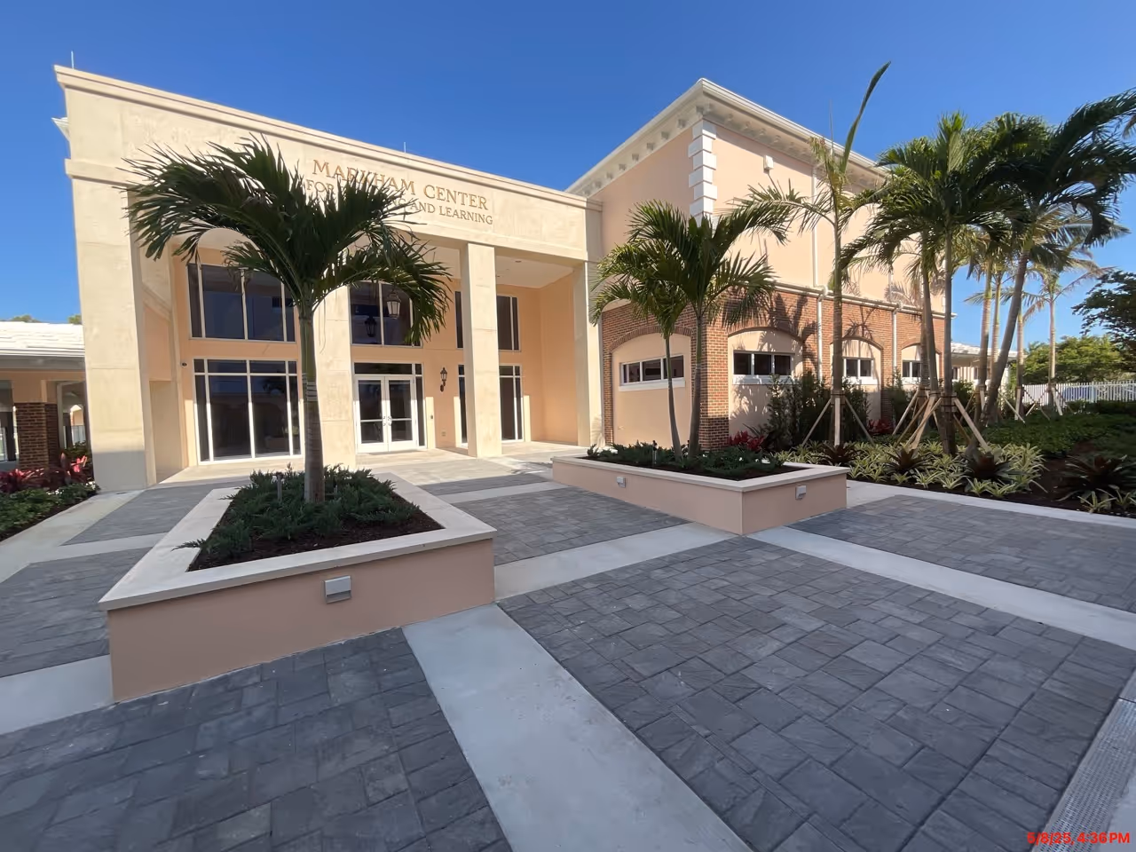 Exterior view of completed Pine Crest school in Ft. Lauderdale