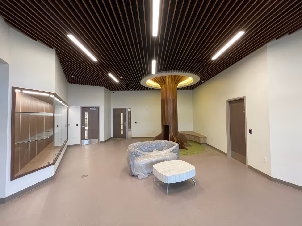 Interior build-out of civic project managed by Warbird Construction