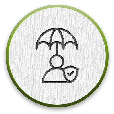 umbrella protecting a person